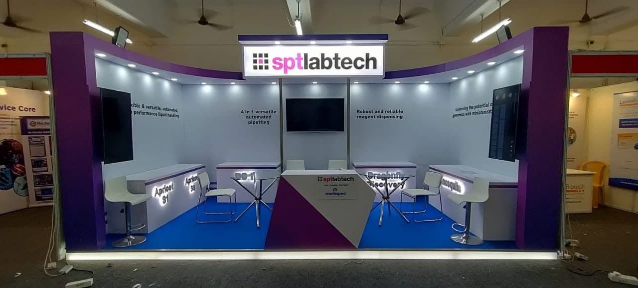 An exhibition stall designed and built by BrandM